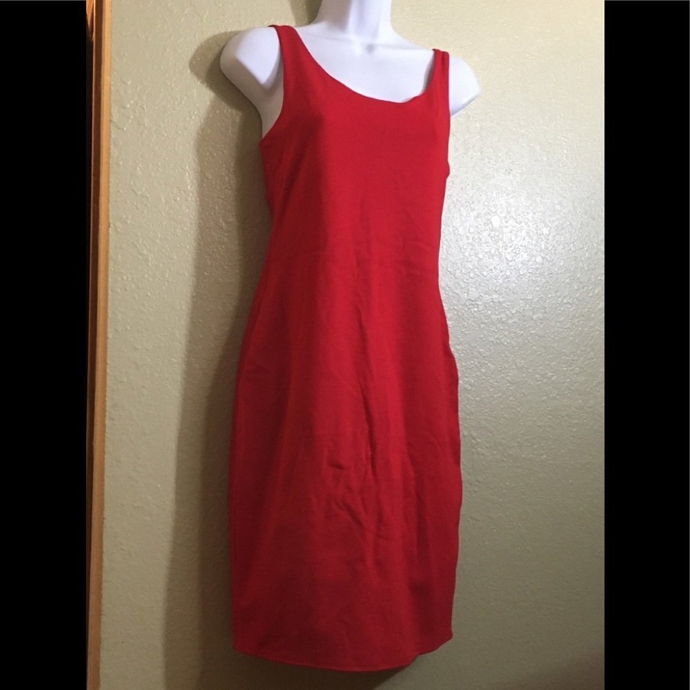 Charlotte Russe red midi tank dress